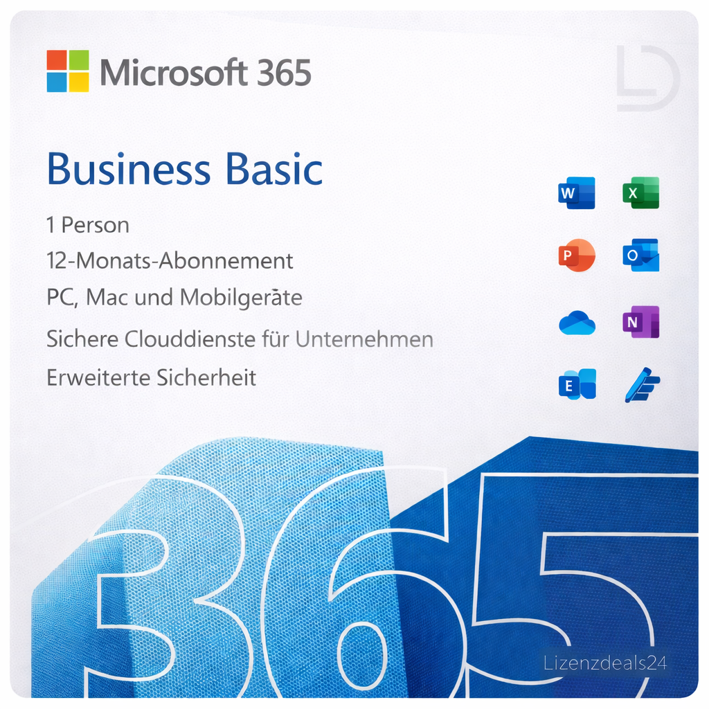 Microsoft 365 Business Basic | Servicios en la nube y aplicaciones web | Suscripción de 12 meses | TI profesional para empresas