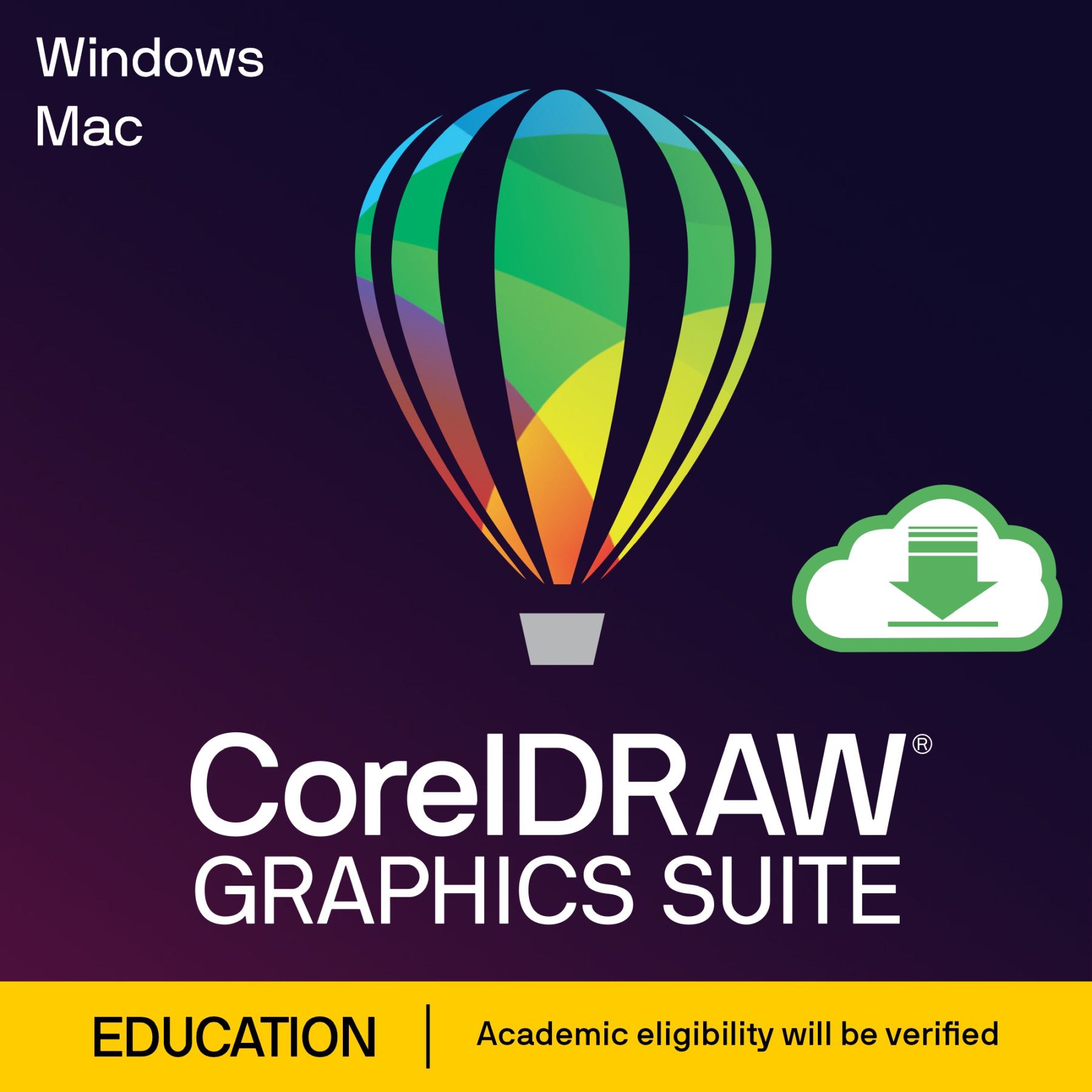 CorelDRAW Graphics Suite 2025 Education – Windows – 1 año de vigencia – Licencia de descarga