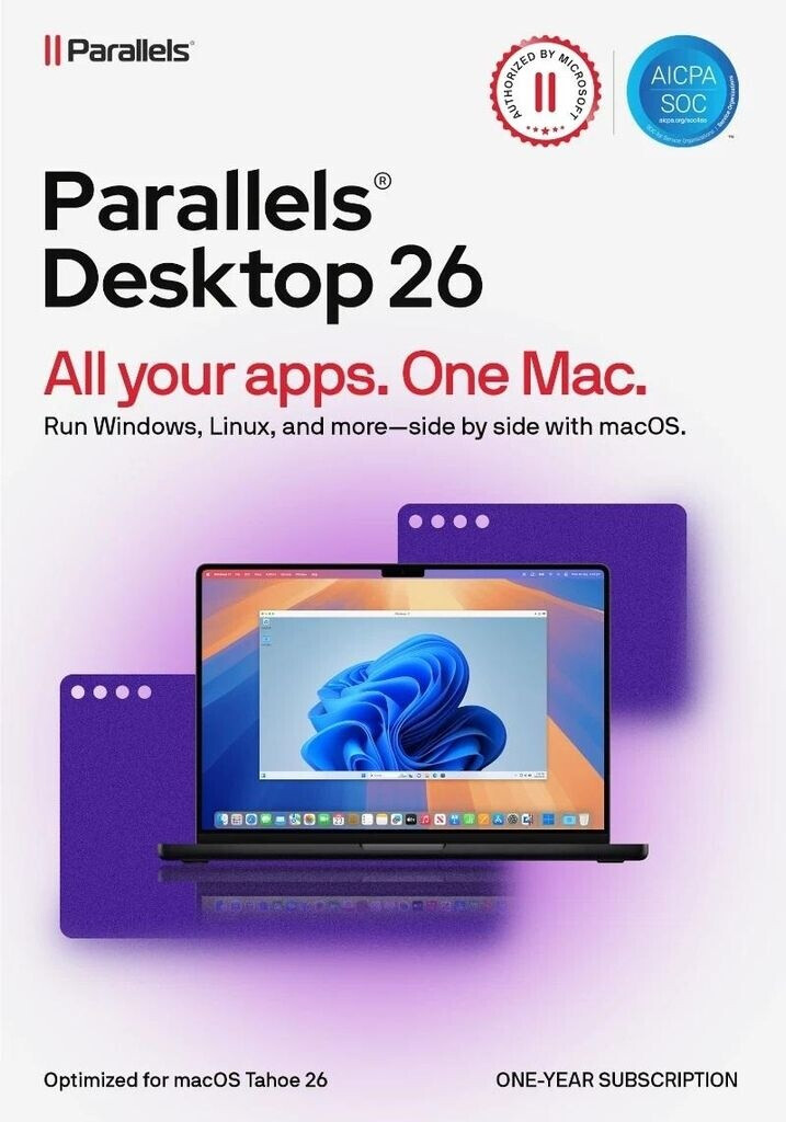 Parallels Desktop 26 Standard EDU – macOS – 1 Mac – 1 año – Versión para centros educativos