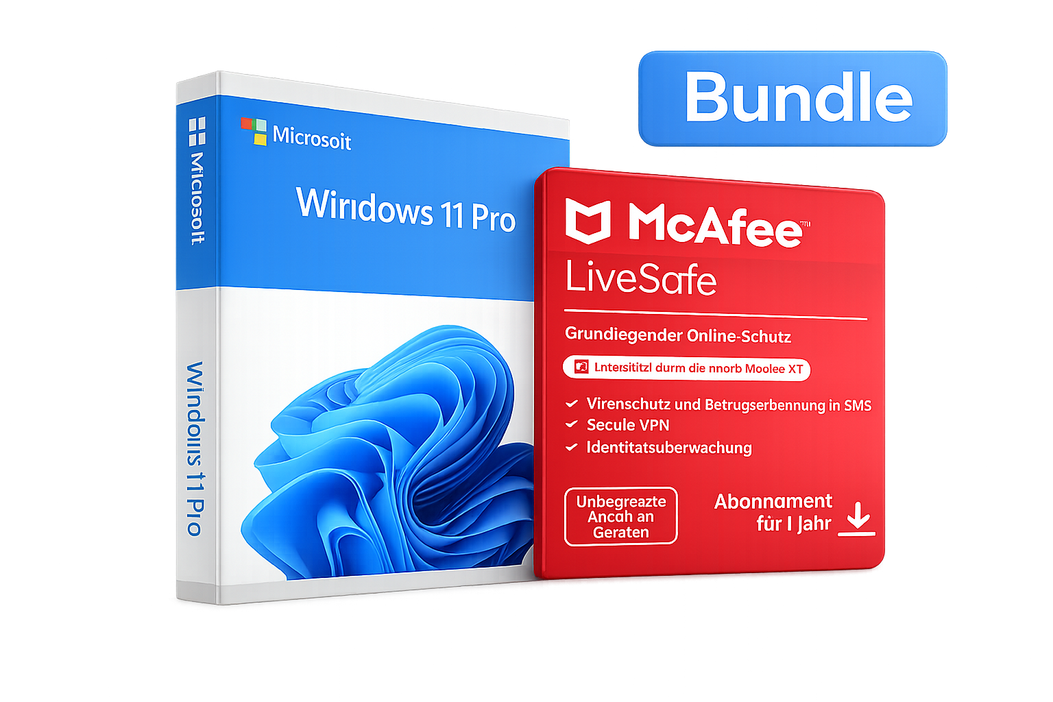 Microsoft Windows 11 Pro y McAfee LiveSafe 2026 – Paquete de seguridad del sistema