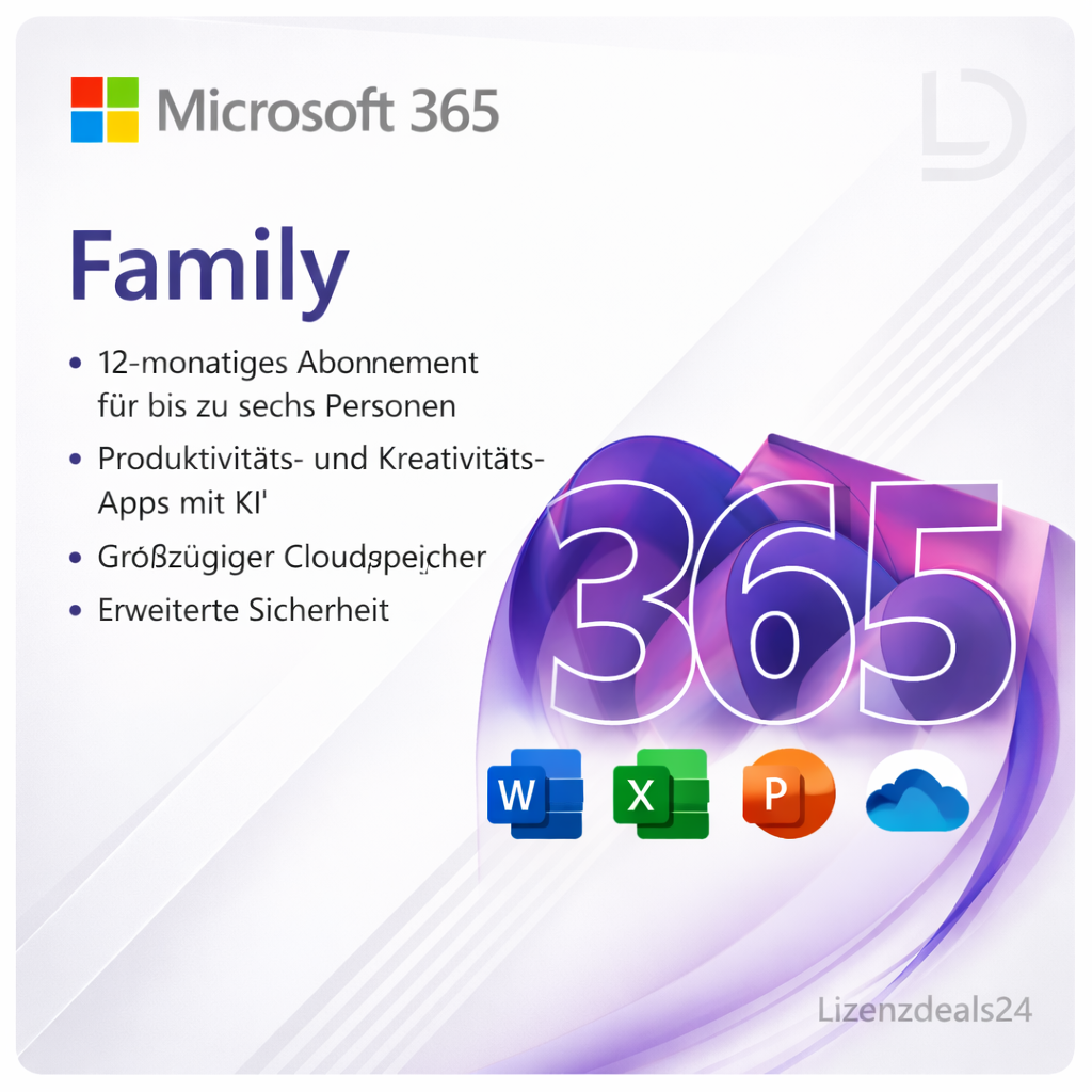 Microsoft 365 Family | Hasta 6 personas | Aplicaciones premium y almacenamiento en la nube | Suscripción de 12 meses | PC, Mac, iOS y Android